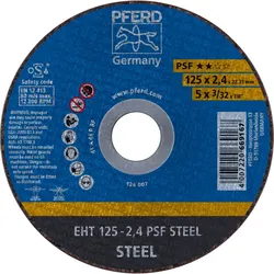 PFERD TOOLS Trennscheibe EHT gerade Universallinie PSF STEEL für Stahl - 61719026