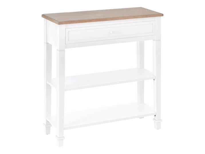 Table console HOMCOM avec 2 étagères et 1 tiroir amovible, style rétro, 75,6x27,5x80,5 cm