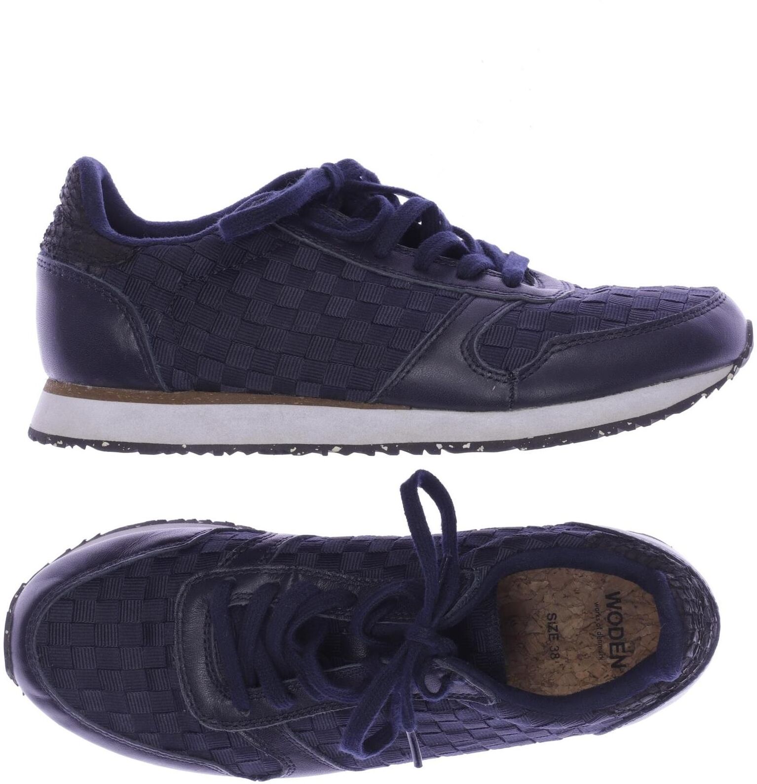 Woden Damen Sneaker, Marineblau, Gr. EU 38, kein / Etikett - Second Hand