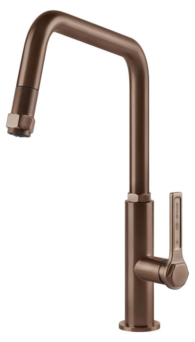 Gessi 60053, Ziehen, Kupfer, Hebelgriffe, Einzelbild, 3/8", 360°