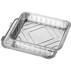 PAPSTAR Aluschalen mit Deckel 930 ml silber