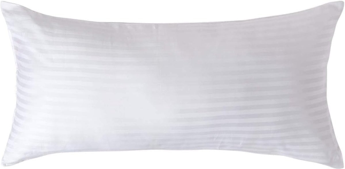 Witte Egyptische Katoenen Kussensloop met Ritssluiting 40 x 80 cm