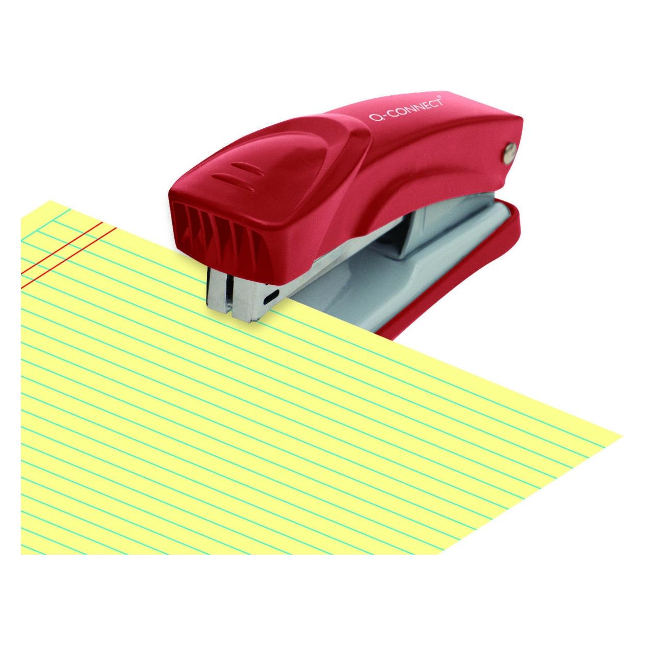 Q-Connect Heftmaschine Metall 20BL rot/grau (20 Blätter) (KF14210)
