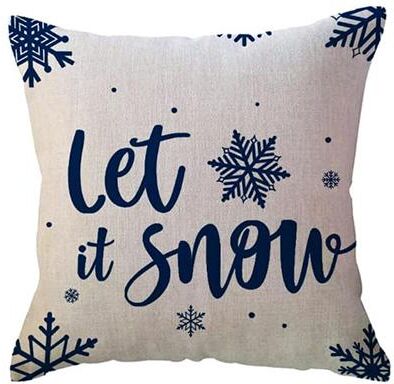 Retailers Go Blue Snowflake Tree Merry Christmas Cushion Cover, Winter Holiday Pillow For Sofa, Porch, And Home Decoration style 3 35x35cm