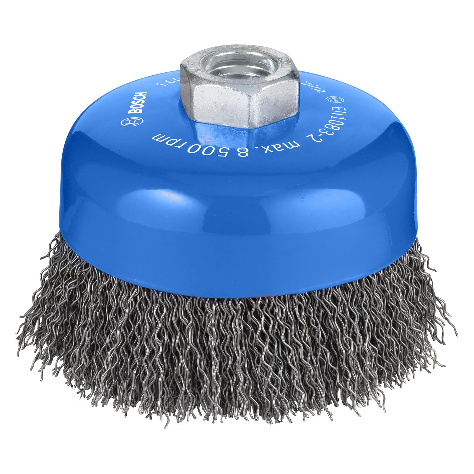 Bosch Professional Zubehör PRO Metal clean Topfbürste, 100 x 0,5 mm, Gewinde (1608614011)