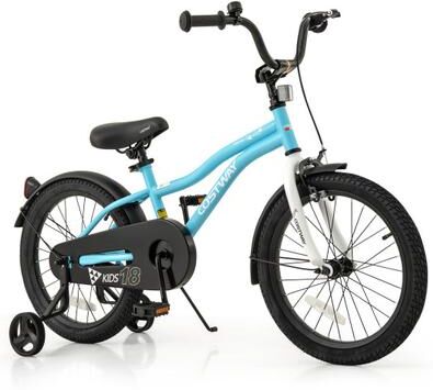 Costway 18-Inch Kids Bike for 4-8 Years Old Children Bicycle with Training Wheels