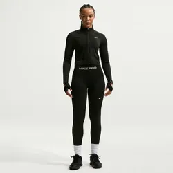 NIKE Pro Seamless Dri-FIT Mid-Layer Fitness Trainingsjacke Damen 010 - black/white M