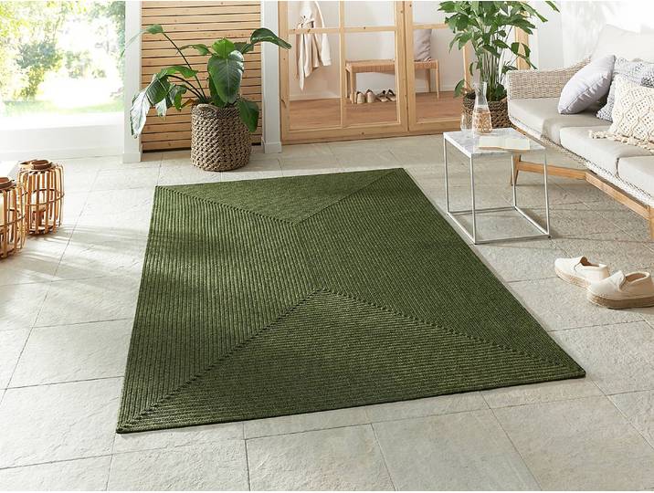 Tapis intérieur/extérieur Trenzado A Vert/Vert Polypropylène 160 x 230cm