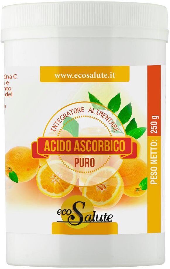 SPAZIO ECOSALUTE Srl ACIDO ASCORBICO Puro 250g - Integratore di Vitamina C