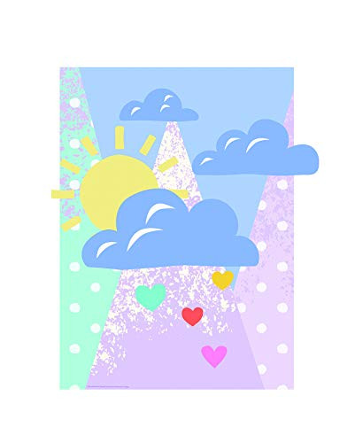 Komar Disney Winnie de Pooh Clouds Wandafbeelding voor de kinderkamer, Breedte: 40 cm, Hoogte: 50 cm