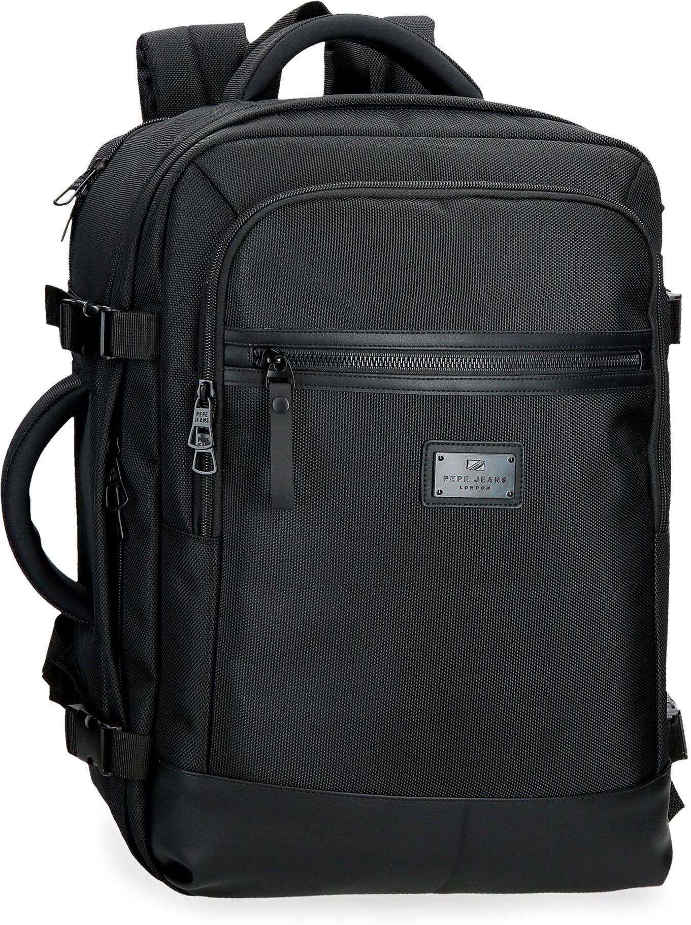 Pepe Jeans Mochila de viaje adaptable porta ordenador 44 cm blackmore negro. Negro