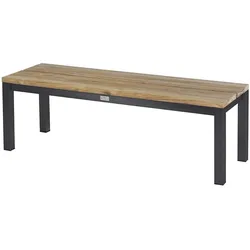 Diamond Garden Bank RAVENNA 180 cm, Edelstahl Dunkelgrau / Recycled Teak