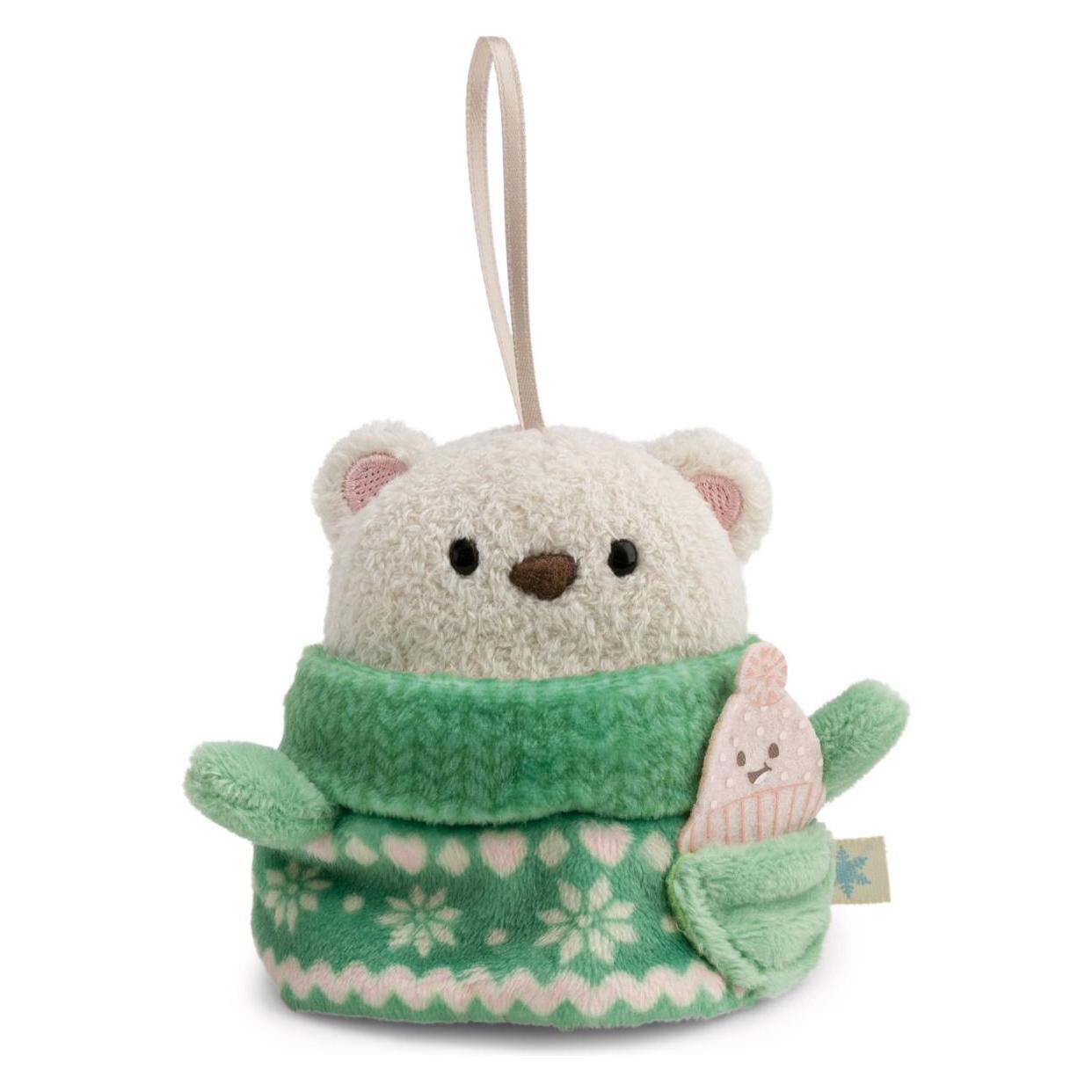 NICI plush toy bear Snono with cap and sweater costume 8 cm (8 cm) (67306502)