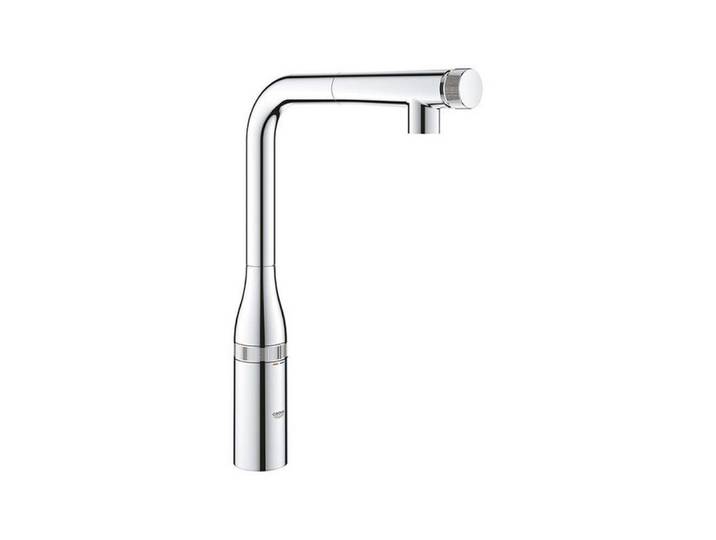 Grohe Küchenarmatur Essence Smart Control, L-Auslauf herausziehbarer Mousseur, Laminarstra