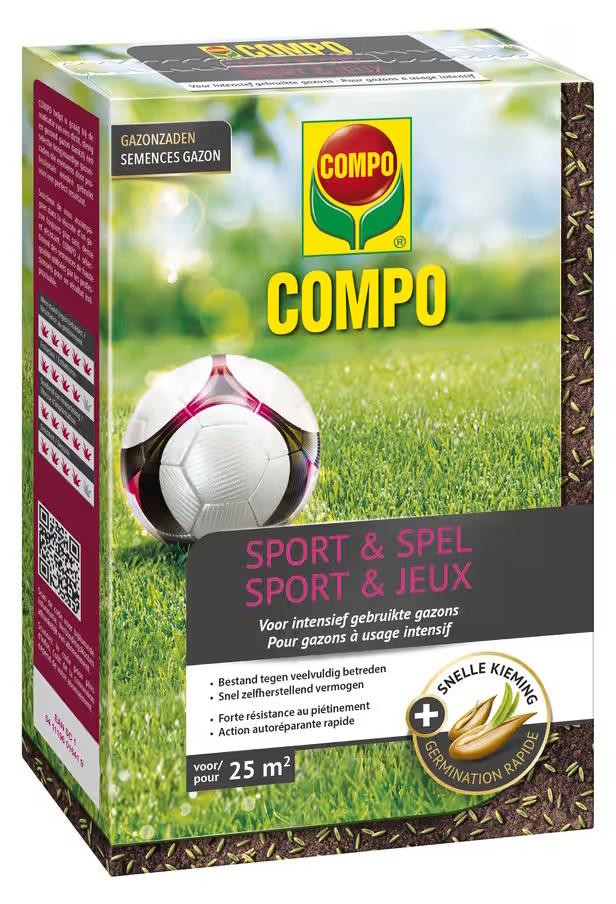 COMPO Gazonzaad Sport - Snelkiemend en extra sterk gazon - 500 gram