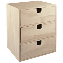 rayher Kommode mit 3 Schubladen 62382000