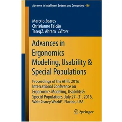 Advances in Ergonomics Modeling, Usability & Special Populations, Fachbücher von Christianne Falcão, Tareq Z. Ahram, Marcelo Soares