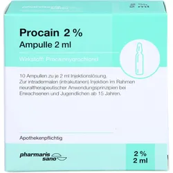 Procain Pharmarissano Ampulle 2% 2 ml 20 ML