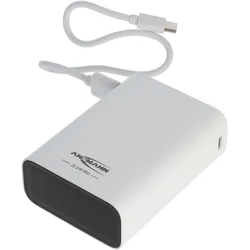 Ansmann Powerbank PB222PD 20.000mAh, schnellladefähig, ultrakompakt und leicht, weiss (20000 mAh, 22.50 W), Powerbank, Weiss