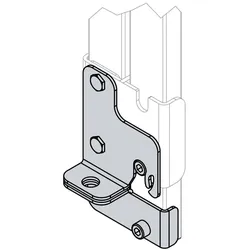 Hailo Erweiterungsset, Rastfunktion für Schiebebeschlagset A4 für Holm 40x20mm
