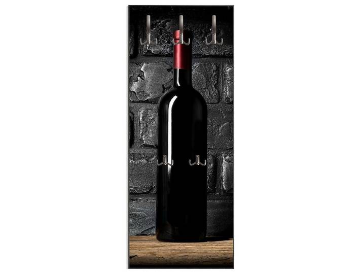 Wallario Garderobenpaneel Rotwein-Flasche am Abend (1-teilig, inkl. Haken und Befestigung), 50x125cmHolz