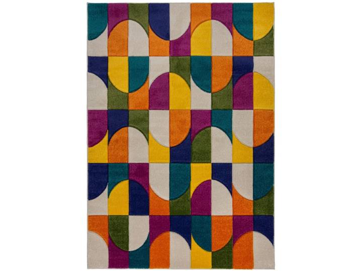 Tapis de salon design multicolore 160x230 cm