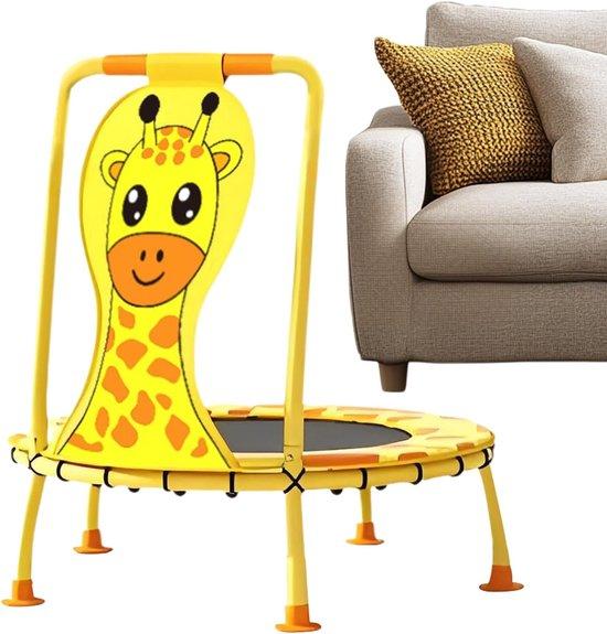 Famanu Kindertrampolin - Aktives Spielen - Optimale Sicherheit - 92 cm Durchmesser - Bunt