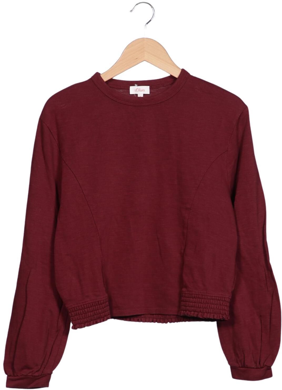 S. Oliver Damen Sweater, Bordeaux, Gr. S, Baumwolle - Second Hand