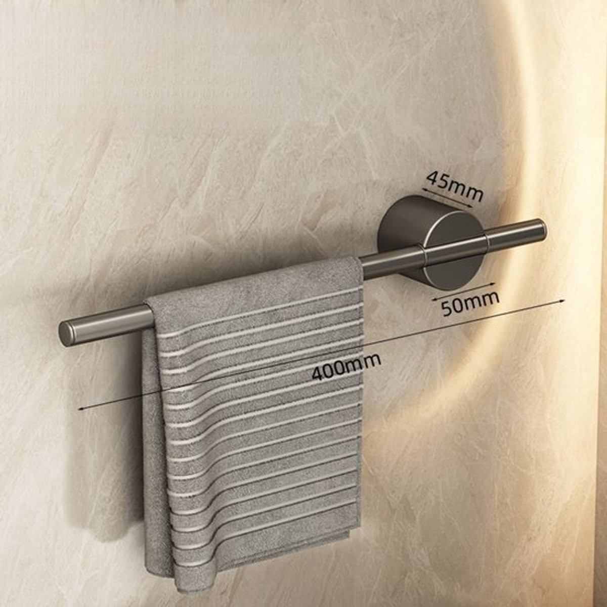 Handdoekrek voor badkamer en keuken, lengte: 40 cm