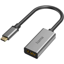 Hama Video-Adapter, USB-C-Stecker - HDMI™-Buchse, Ultra-HD 8K@60Hz, Alu (HDMI), Video Adapter, Grau