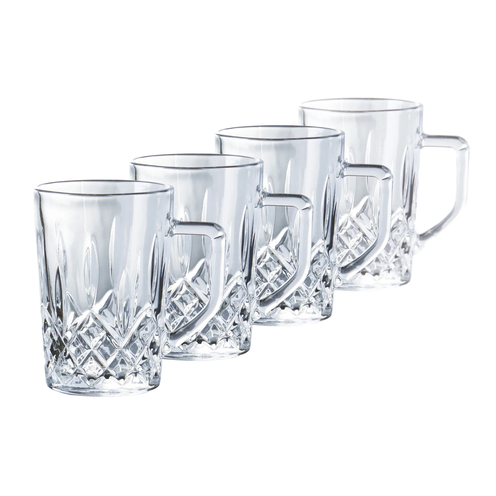 Aida Harvey koffieglas met oor 27,5 cl 4-pack Helder