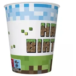 Pixel Block: Pappbecher-Set – 250 ml, 8 Stück