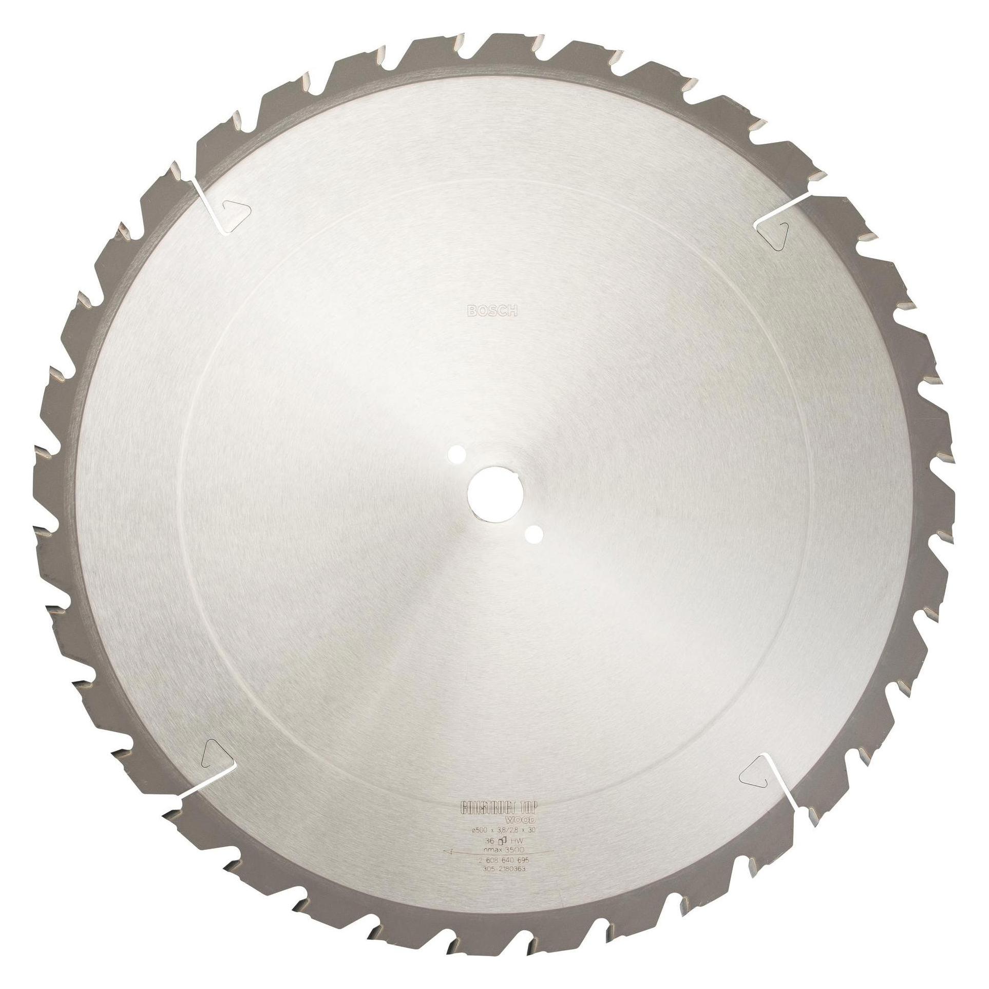 Bosch Professional Zubehör PRO Construct Wood Kreissägeblatt, 500 x 3,8 x 30 mm (2608640695)