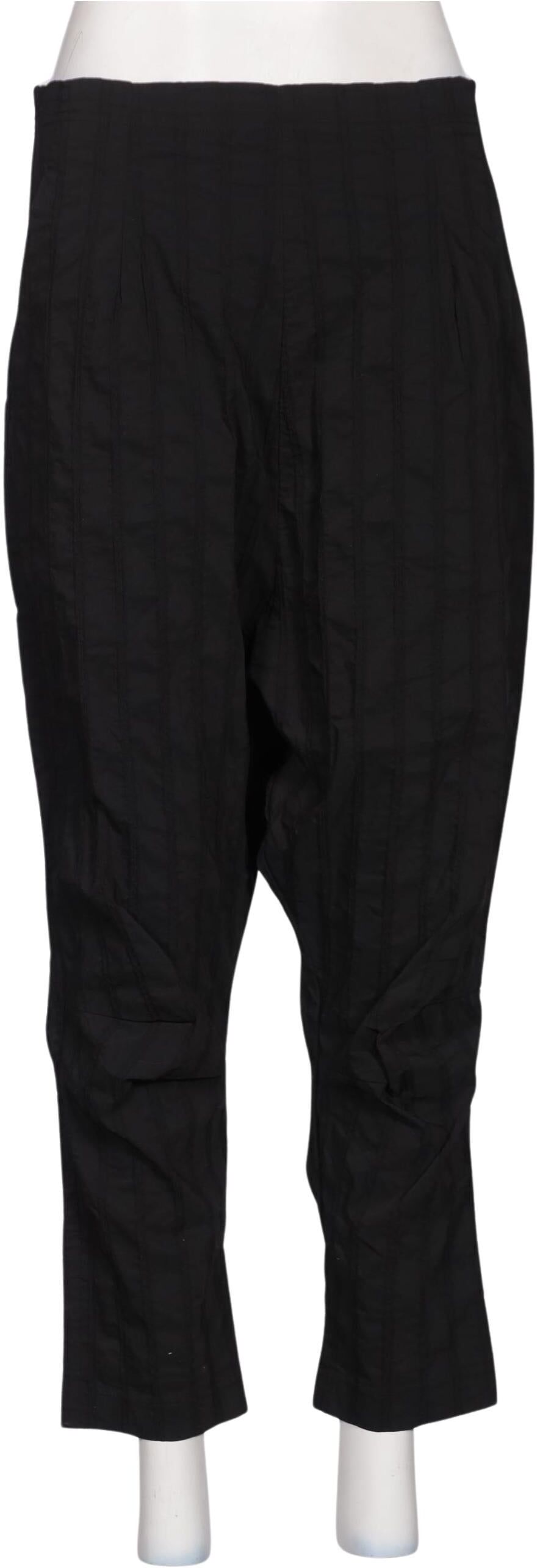 Rundholz Damen Stoffhose, Schwarz, Gr. M, Baumwolle - Second Hand