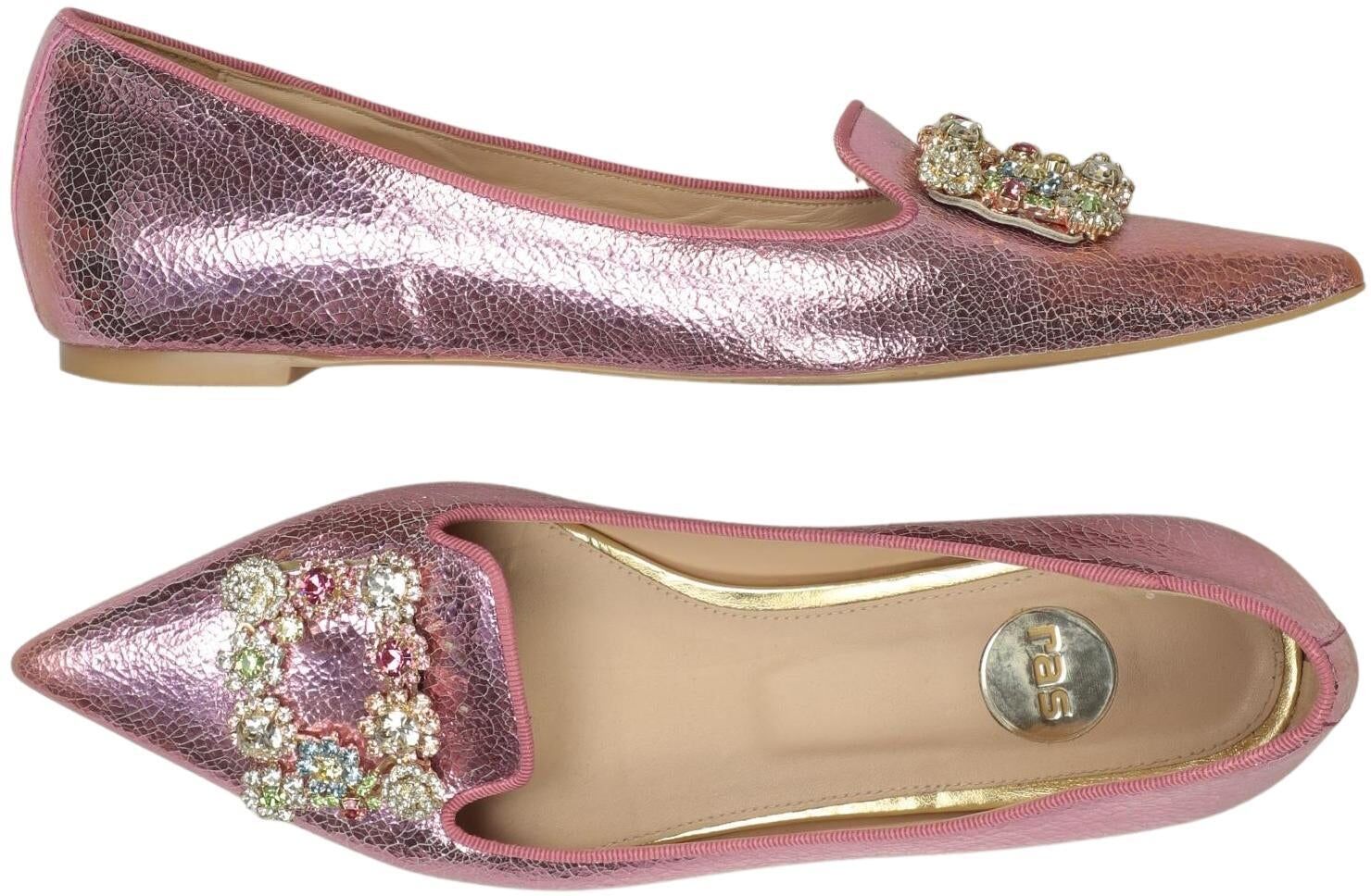 ras Damen Ballerina, Pink, Gr. EU 40, Leder - Second Hand