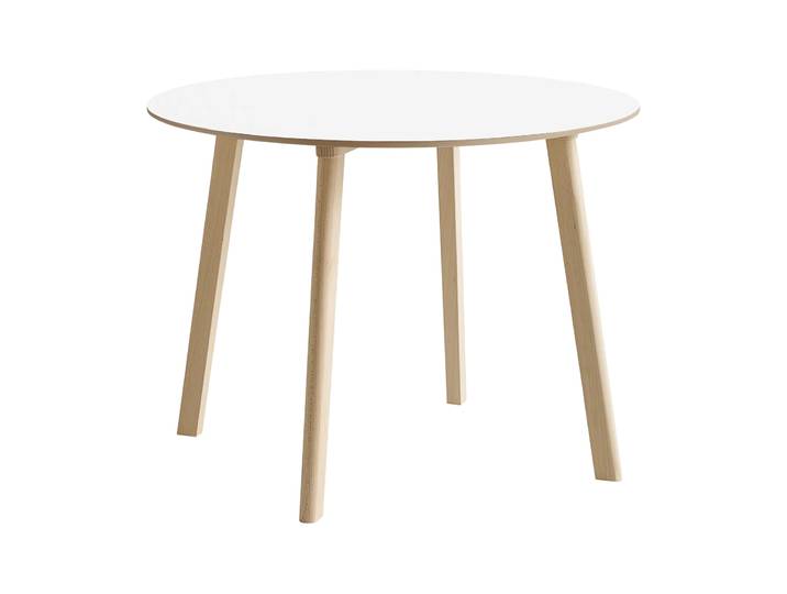 HAY CPH220 Deux 2.0 Tisch Ø98 cm Pearl white-untreated beech