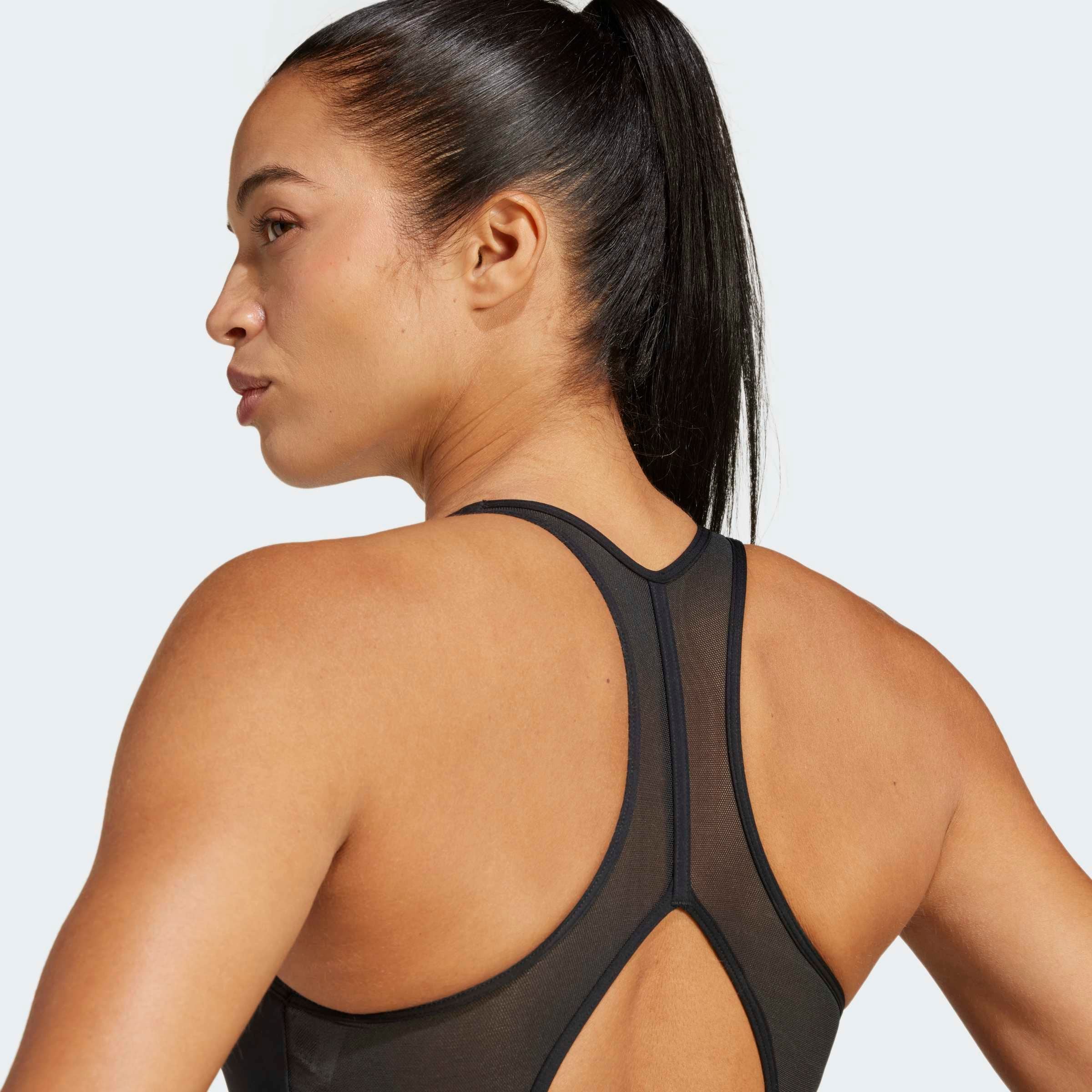 Sport-BH ADIDAS PERFORMANCE "PRIMELIFTREACT GRAFIK SPORT-BH", Damen, Gr. M, N-Gr, schwarz, Obermaterial: 91% Polyester, 9% Elasthan, BHs Sport-BH, ohne Bügel, mit AEROREADY-Technologie, für Erwachsene