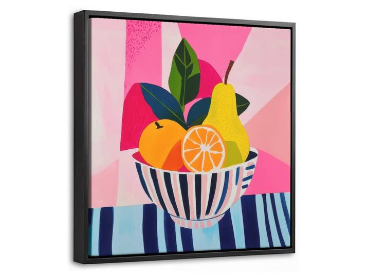 LEINWAND Bilder mit Rahmen - Obst - Abstrakter Hintergrund - Rosa - 20x20