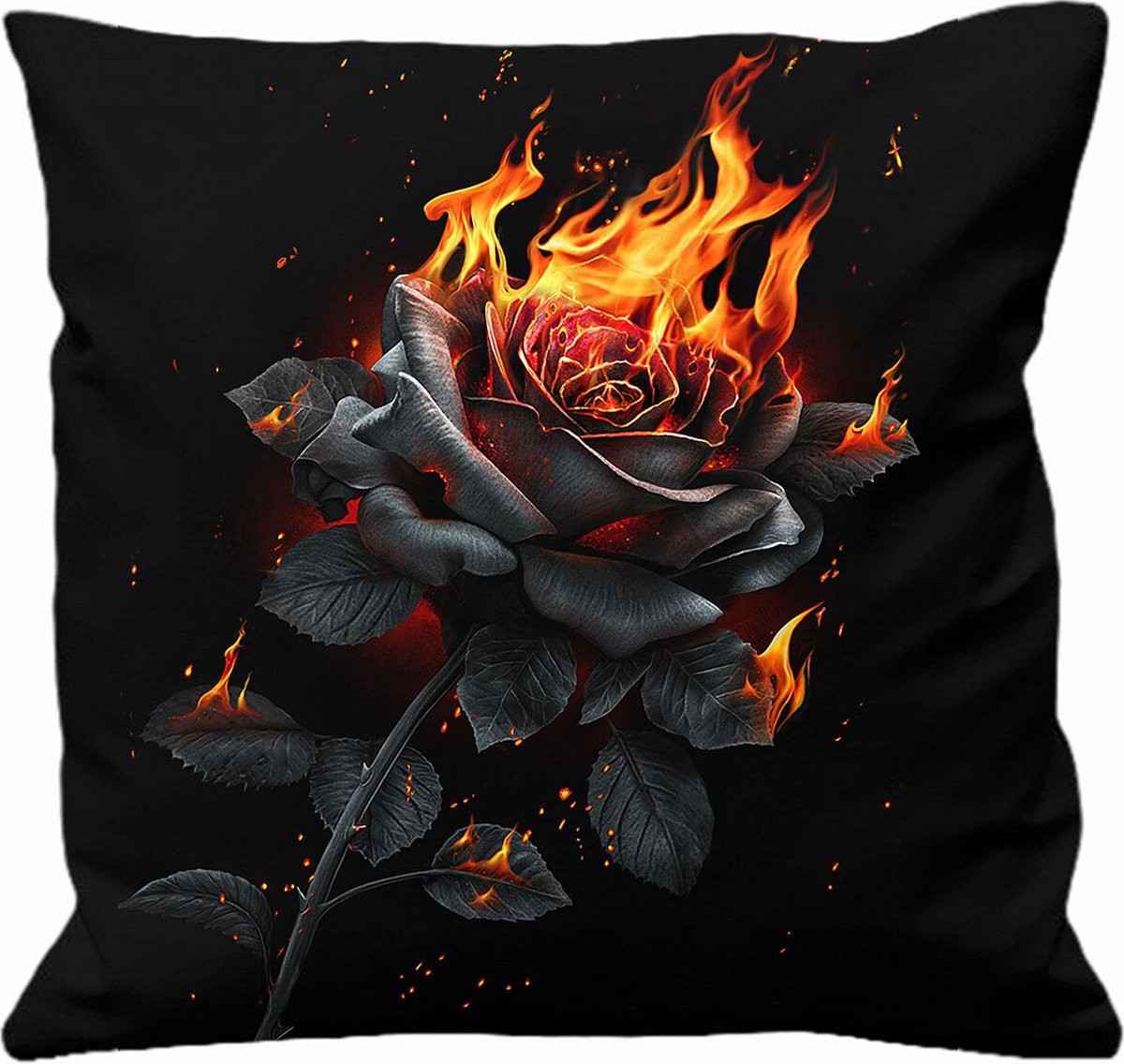 Spiral Flaming Rose Unisex Kussen - Meerkleurig