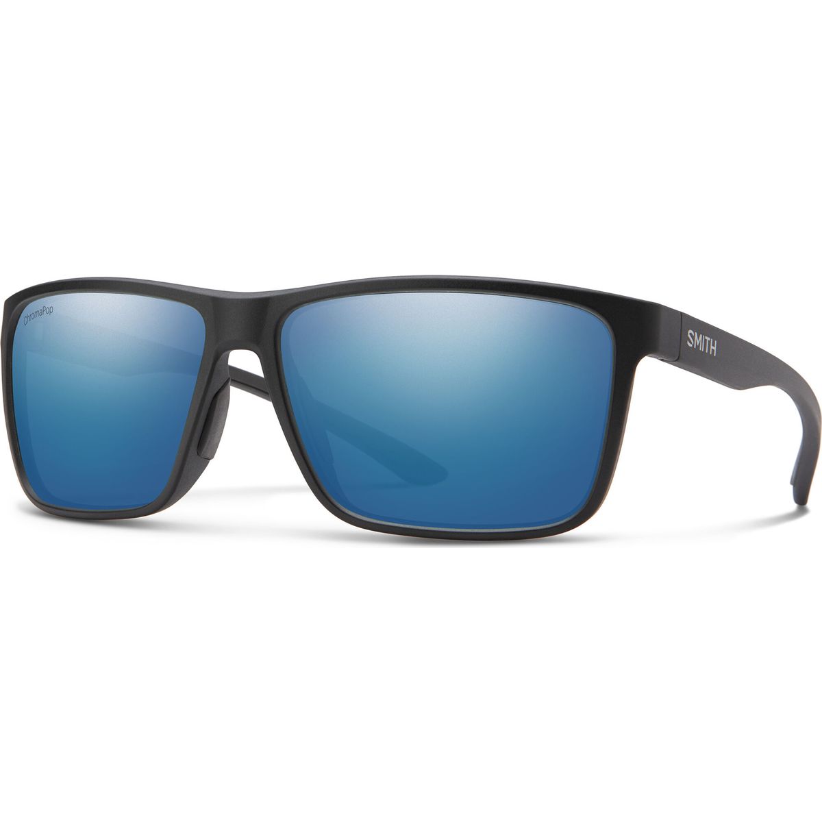 Smith Riptide matte black chromapop glass polarized blue mirror (124-61QG) 20368212461QG