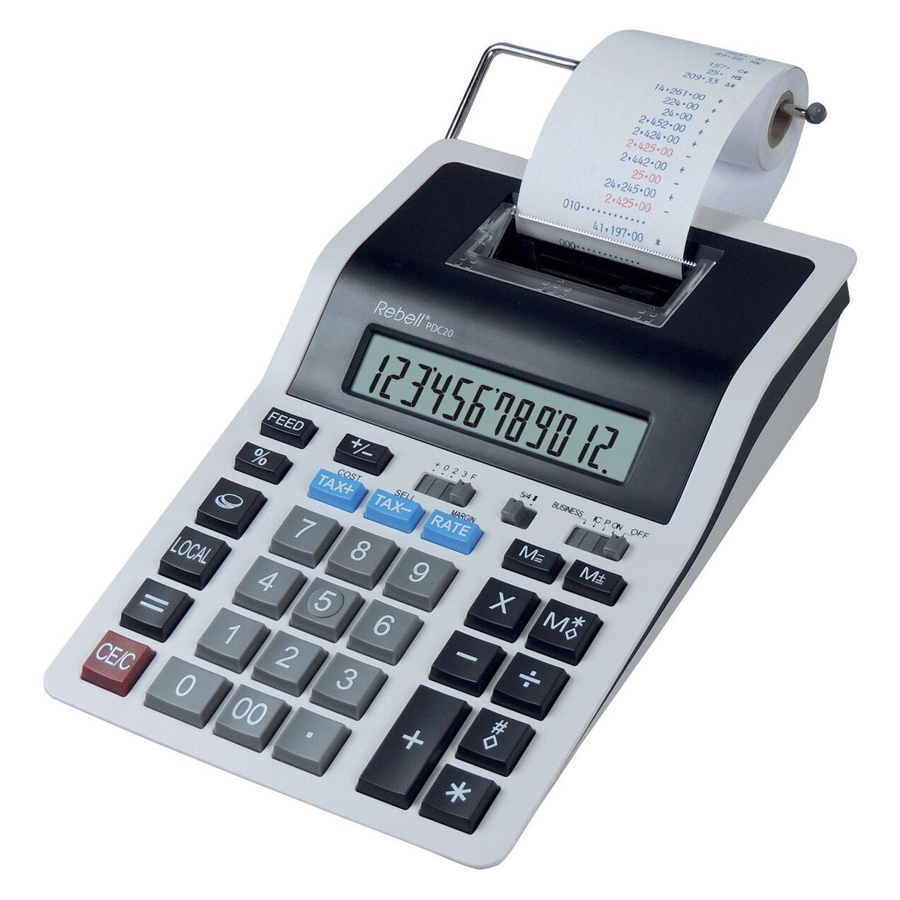 Rebell Tischrechner druckend inkl. Netzteil (Netzbetrieb) (RE-PDC20WB ADAPTER)