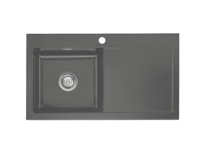 Systemceram Spüle Mera 90, Graphitfarben, Keramik, 90x20x51 cm, Küchen, Küchenausstattung, Küchenspülen, Keramikspüle