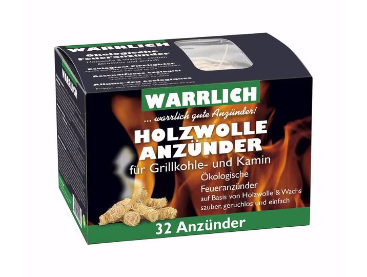 BBQ Dragon Warrlich Holzwolle-Anzünder Anzündemittel – Holzkohle/Briketts/Grill Anzünder