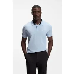 BOSS für Herren. 50559369 Polo Mitglied blau (M), Lässig, Baumwolle, Kurzarm