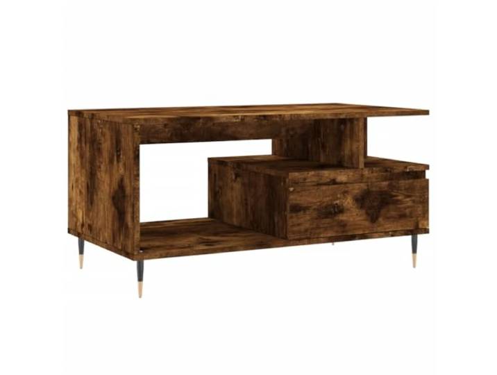 HKLGBVCR Couchtisch mit Schublade aus technischem Holz, Finish Eiche Rauch