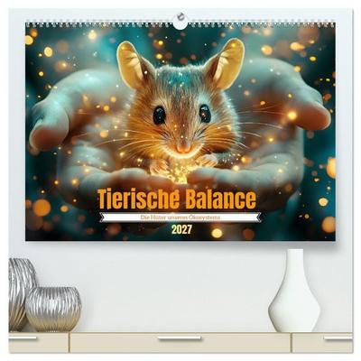 Tierische Balance (hochwertiger Premium Wandkalender 2027 DIN A2 quer), Kunstdruck in Hochglanz
