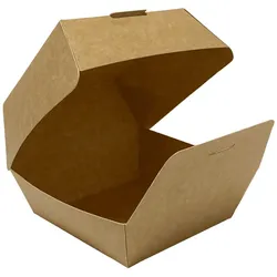 250x Burger Box, Karton, 105x105x85mm, braun