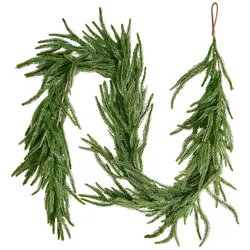 VEVOR Weihnachtsgirlande, 1524 mm, realistische Norfolk-Kieferngirlande, Tannengirlande, künstliche Grüngirlanden, für die Weihnachtsdeko im Innen- & Außenbereich auf Tisch, Kaminsims & Kamin