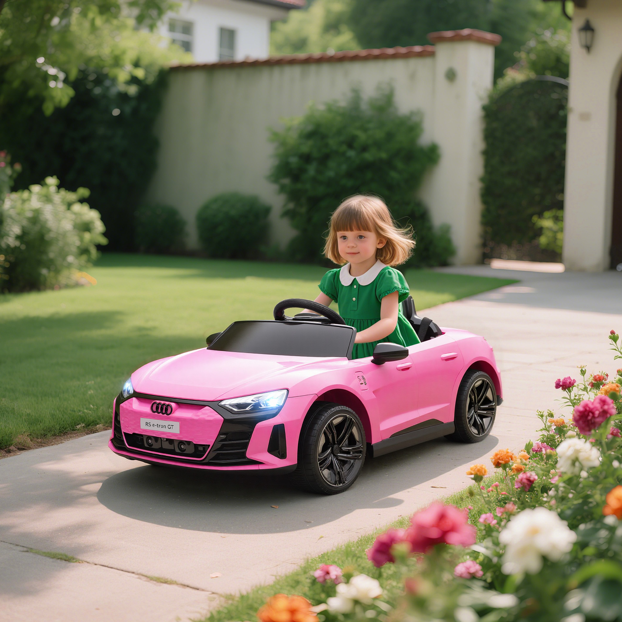 Homcom Auto Elettrica per Bambini 3-5 Anni con Telecomando, Sospensioni e Clacson, 103x58x41 cm, Rosa   Aosom Italy
