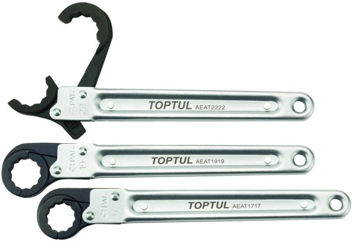 Ratschen Ringschlüssel TOPTUL 17 mm einseitig aufklappbar